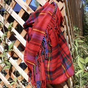 Large Fringed Blanket Scarf/Wrap